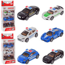Набір машинок Police масштаб 1:55 металеві 3шт (асортимент) (QZ812-3B)