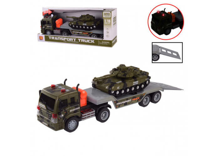 Вантажівка з трейлером і танком Transport truck зі світловими ефектами (WY571I)