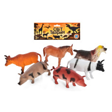 Іграшкові фігурки свійських тварин 6 шт у пакеті (H636)