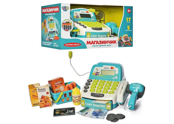 Касовий апарат Limo Toy каса, сканер, продукти, готівка (M4391IUA)