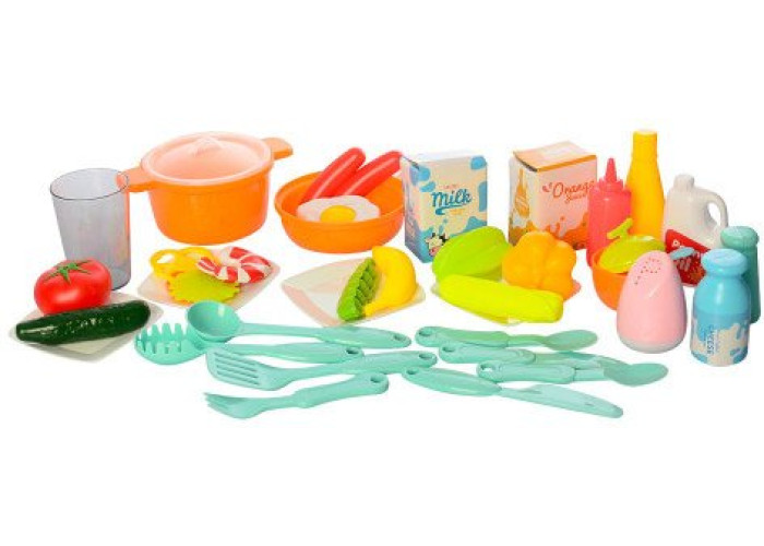 Дитячий набір Кухня маленької господині з посудом та продуктами (889-59/60)