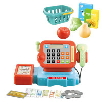 Касовий апарат з набором іграшкових продуктів та сканером (LT8802-5B)