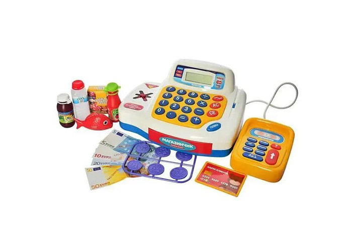 Касовий апарат Limo Toy Магазинчик каса, термінал, готівка, продукти (7020-UA)