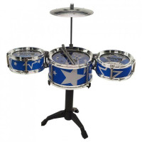 Іграшкова барабанна установка Drum Set Jazz 3 барабани синя (TH688-3BL)