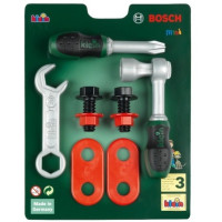 Іграшка Klein BOSCH набір інструментів гайовий ключ, викрутка, ключ з тріскачкою, рейки, гайки, гвинти (BOS-8007-B)