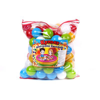 Набір кольорових м'ячів для сухого басейну d80 в сумочці (TH4548)