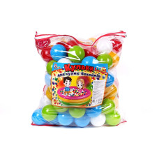 Набір кольорових м'ячів для сухого басейну d80 в сумочці (TH4548)