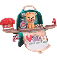Іграшковий набір Похідний рюкзак грумера з тваринкою зелений (TL1115GR)
