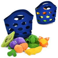 Ігровий набір м'яких плюшевийх овочів та фруктів в торбинці (7622C-5)