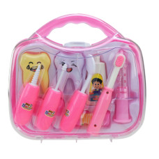 Набір лікаря-стоматолога для лікування зубів у валізі 11 прдм рожевий (9901-31/31APN)