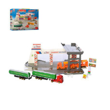 Гараж Transportation заправка з вантажівками бензовоз, автовоз (59942BL)