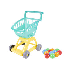 Візок з кошиком Orion з кольоровими кульками м'ятний (OR693В4-TF)