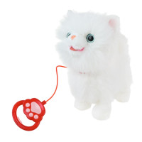 Інтерактивна іграшка Кращий друг Котик з повідком із звуковими ефектами білий (BF2501WT)