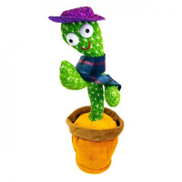 Інтерактивна іграшка Dancing Cactus TikTok Танцюючий та співаючий кактус повторюшка (AA188)