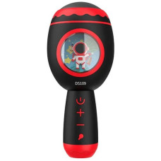 Караоке мікрофон із колонкою Космонавт чорний (DS109BC)