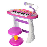 Синтезатор дитячий Limo Toy Юний віртуоз світло-звукові ефекти рожевий (BB383BD)
