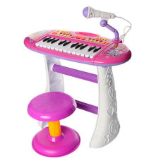 Синтезатор дитячий Limo Toy Юний віртуоз світло-звукові ефекти рожевий (BB383BD)