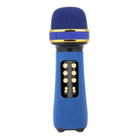 Мікрофон караоке Bluetooth підключення FM-режим синій (WS-898BL)