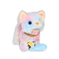 Інтерактивна іграшка Домашній улюбленець Котик на повідку із звуковими ефектами 15 см (777-55C)