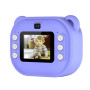 Дитячий фотоапарат миттєвого друку портативний міні принтер фіолетовий (AX3290BVL)