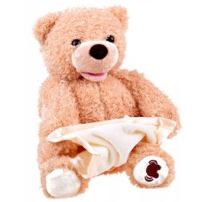 Інтерактивна іграшка Ведмедик із ковдрою для хованок коричневий (M5843IUA/BG)