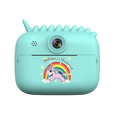 Дитячий портативний фотоапарат із моментальним друком єдиноріжка блакитний (S5EDBL)