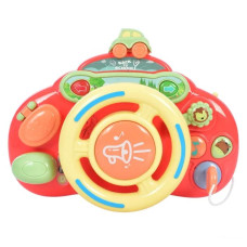 Інтерактивна іграшка Автотренажер кермо із світло-звуковими ефектами червоний (YL201RD)