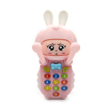 Телефон розвиваючий малюк-зайчик зі світловими і звуковими ефектами рожевий (PL-721-49PN)