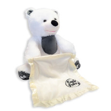 Інтерактивна іграшка Ведмедик із ковдрою для хованок білий (M5843IUA/WT)