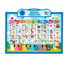 Дошка інтерактивна Limo Toy Весела абетка навчальна із звуковими ефектами (SK0020BL)