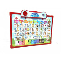 Дошка інтерактивна Limo Toy Весела абетка навчальна із звуковими ефектами (SK0020RD)