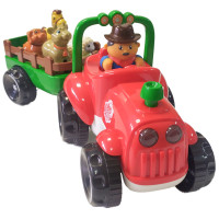 Трактор Limo Toy із причепом червоний українська озвучка (M5572UARD)