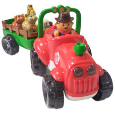 Трактор Limo Toy із причепом червоний українська озвучка (M5572UARD)