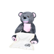 Інтерактивна іграшка Ведмедик із ковдрою для хованок чорний (M5843IUA/BK)