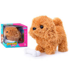 Песик м'який інерактивний із звуковими ефектами коричневий (MC-1021BR)