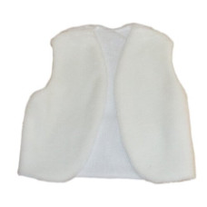 Дитячий маскарадний жилет Попелюшка 35см білий (ZL2271)