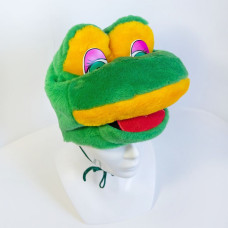 Дитяча маскарадна шапочка Попелюшка жаба (ZL229)