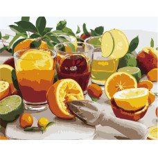 Картина для малювання за номерами Цитрусовий натюрморт 40х50см (VA-2680)