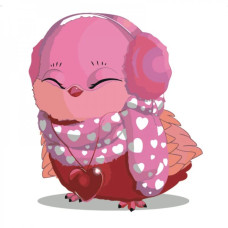 Картина для малювання за номерами Strateg Совушка з навушниками 30х30 (ES001)