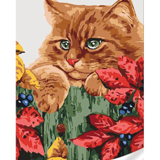 Картина-розмальовка Strateg за номерами Руденьке щастя 30х40 (SS1120)