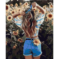 Картина для малювання за номерами Стратег Літня дівчина 40х50см (SY6310)