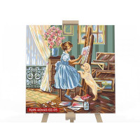 Картина розфарбовування за номерами Danko Toys Художниця 40x40 (KpNe-40*40-02-05)