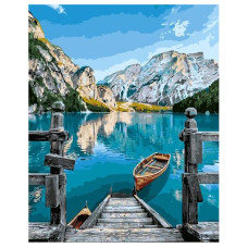 Картина для малювання за номерами Стратег Альпійське озеро 40х50см (VA-2156)