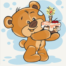 Розписна картина за номерами на полотні Art Craft Солодкий подарунок 30х30 (15570-AC)