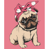 Картина для малювання за номерами Art Craft Красуня Мопс 25х30см (15532-AC)