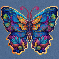 Картина-антистрес для розпису Strateg Яскравий метелик 30х30 (JCEE36807)