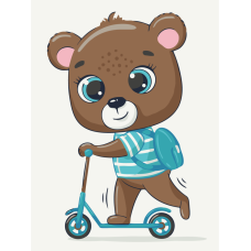 Картина за номерами Brushme Ведмедик школярик 30х40 (KBS7120)