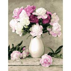 Картина для малювання за номерами Brushme Ніжні півонії 40х50см (G069)