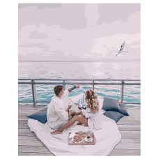 Картина для малювання за номерами Стратег Пікнік біля моря 40х50см (VA-1540)