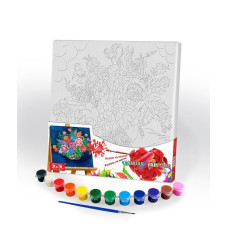 Картина розпис на полотні Danko Toys Кошик квітів 31х31см (PX-05-08)